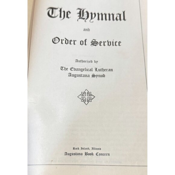 Atq 1925 The Hymnal & Order Of Service Book By Augustana Leather Bound - Picture 2 of 6